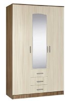 Шкаф 3-х дверный комбинированный с 1 зеркалом Светлана Шимо 